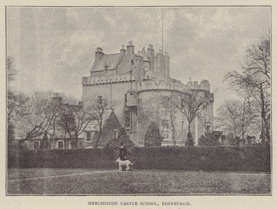 Szkoła zamkowa Merchiston, Edynburg (grawerunek) autorstwa English Photographer