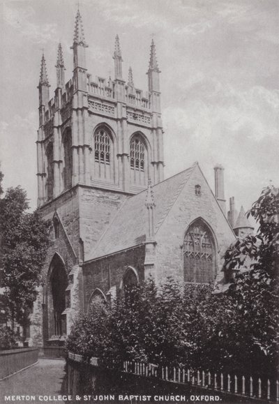 Merton College i St John Baptist Church w Oksfordzie autorstwa English Photographer
