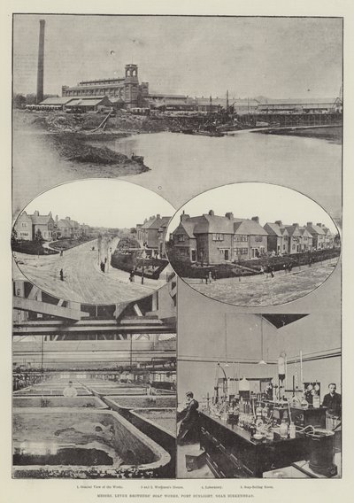 Messers Lever Brothers Soap Works, Port Sunlight, niedaleko Birkenhead autorstwa English Photographer