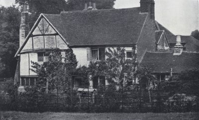 Chata Miltona w Chalfont St Giles, Buckinghamshire, gdzie przebywał podczas zarazy londyńskiej (zdjęcie czarno-białe) autorstwa English Photographer