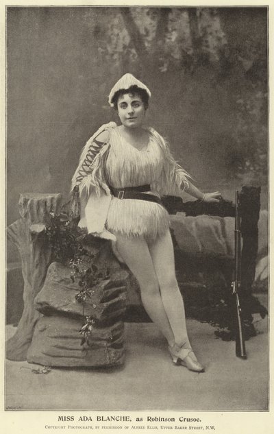 Panna Ada Blanche jako Robinson Crusoe autorstwa English Photographer