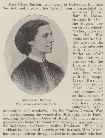 Panna Clara Barton, słynna amerykańska pielęgniarka autorstwa English Photographer