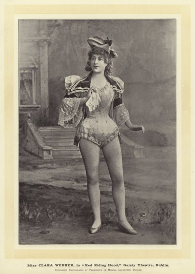 Panna Clara Webber w Czerwonym Kapturku, Gaiety Theatre, Dublin autorstwa English Photographer