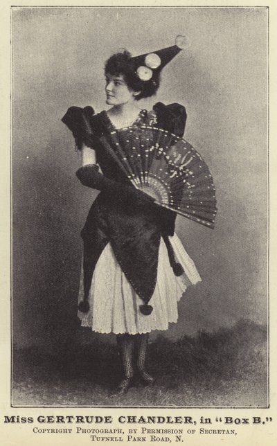 Panna Gertrude Chandler, w pudełku B autorstwa English Photographer