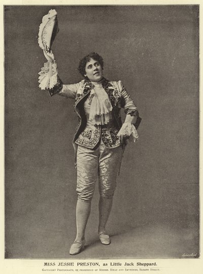Panna Jessie Preston jako Little Jack Sheppard autorstwa English Photographer