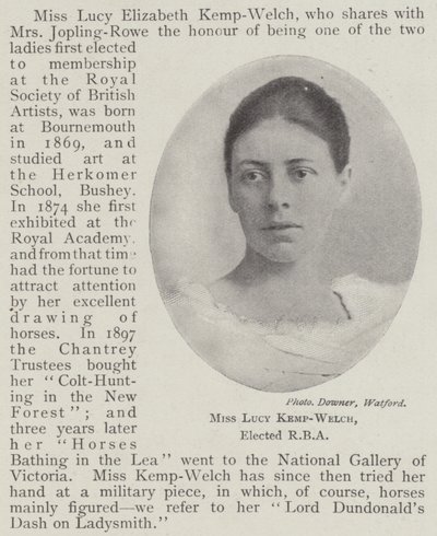 Panna Lucy Kemp-Welch, wybrana na RBA autorstwa English Photographer
