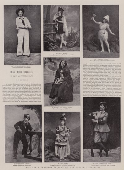 Miss Lydia Thompson w niektórych z jej największych sukcesów autorstwa English Photographer