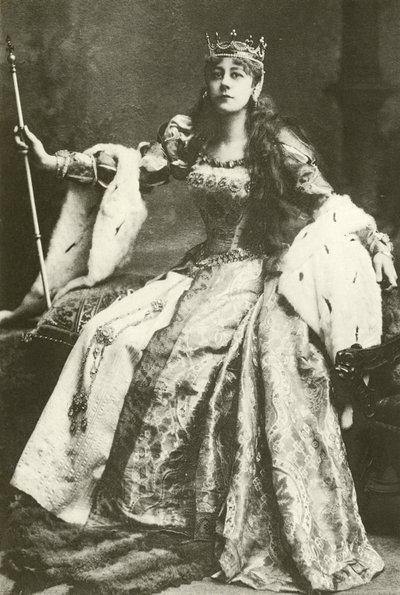 Panna Violet Vanbrugh jako Anne Boleyn (grawiura) autorstwa English Photographer