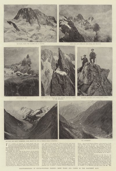 Alpinizm w południowo-zachodniej Francji, niektóre szczyty i przełęcze w Alpach Delfinów autorstwa English Photographer