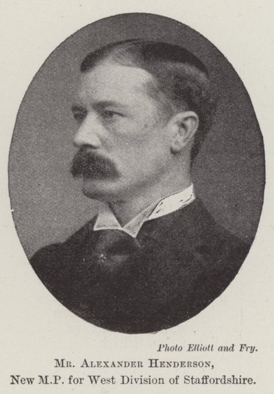 Pan Alexander Henderson, nowy poseł do zachodniego oddziału Staffordshire autorstwa English Photographer