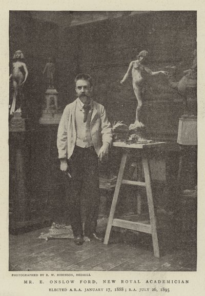 Pan E Onslow Ford, nowy królewski akademik autorstwa English Photographer