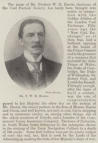 Pan FWH Harris autorstwa English Photographer