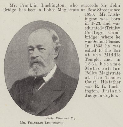 Pan Franklin Lushington autorstwa English Photographer