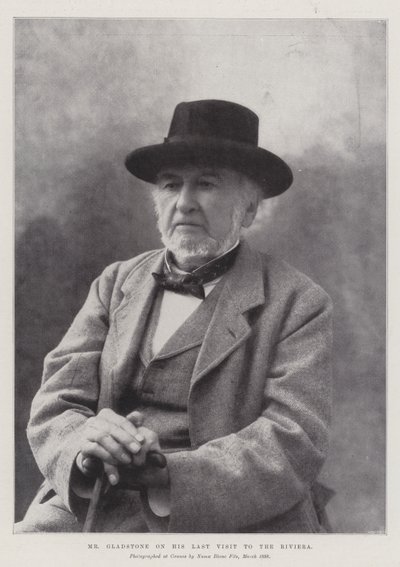 Pan Gladstone podczas swojej ostatniej wizyty na Riwierze autorstwa English Photographer