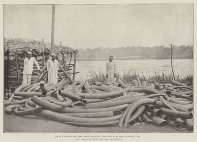 Mr H M Stanleys Emin Pasha Relief Expedition, Tippoo Tibs Ivory Store w Stanley Falls autorstwa English Photographer