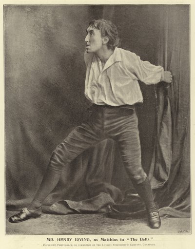 Pan Henry Irving, jako Matthias w The Bells autorstwa English Photographer