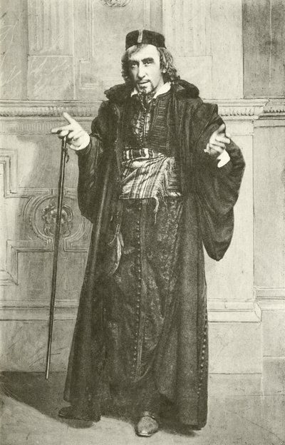 Pan Henry Irving jako Shylock (grawiura) autorstwa English Photographer