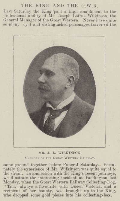 Pan J L Wilkinson, Dyrektor Great Western Railway autorstwa English Photographer