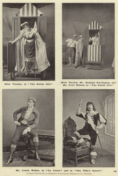 Pan Lewis Waller, w La Tosca i w Sekret żon autorstwa English Photographer