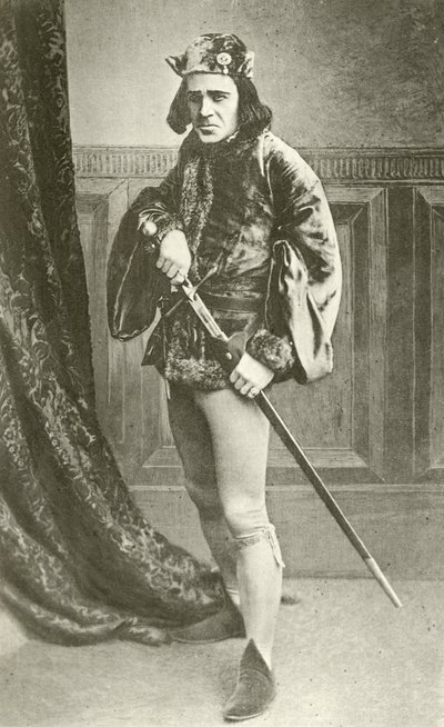 Pan Richard Mansfield jako Richard III (wklęsłodruk) autorstwa English Photographer