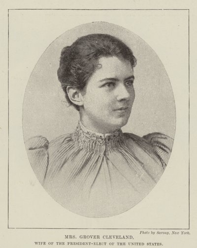 Pani Grover Cleveland, żona prezydenta-elekta Stanów Zjednoczonych autorstwa English Photographer