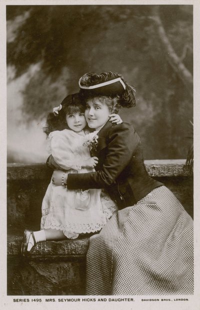 Pani Seymour Hicks i córka autorstwa English Photographer