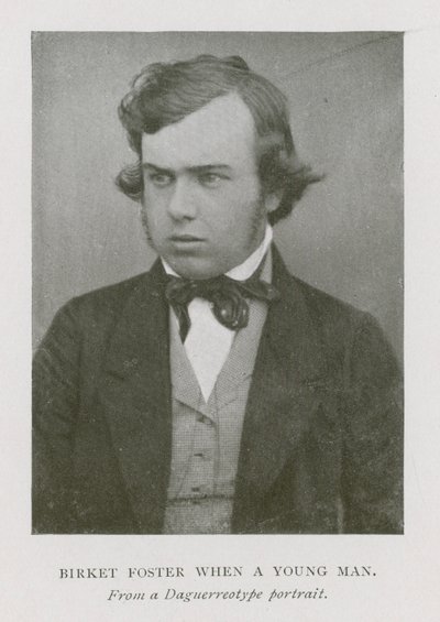 Myles Birket Foster, angielski artysta, jako młody mężczyzna (zdjęcie czarno-białe) autorstwa English Photographer