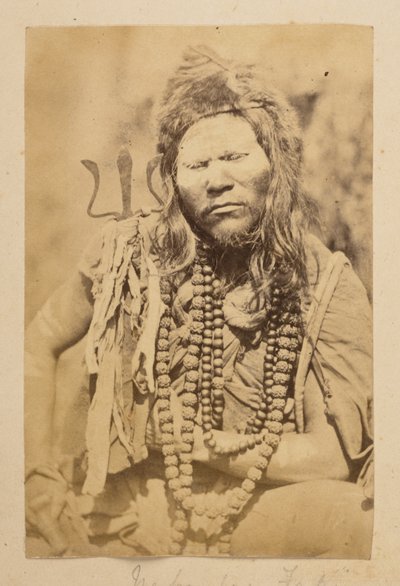 Nepaulski fakir, z „Widoków Darjeeling”, lata 70. XIX wieku (zdjęcie czarno-białe) autorstwa English Photographer
