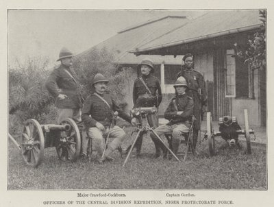 Oficerowie Ekspedycji Dywizji Centralnej Sił Protektoratu Nigru autorstwa English Photographer
