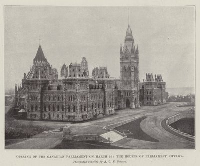Otwarcie parlamentu kanadyjskiego 16 marca, Houses of Parliament, Ottawa autorstwa English Photographer