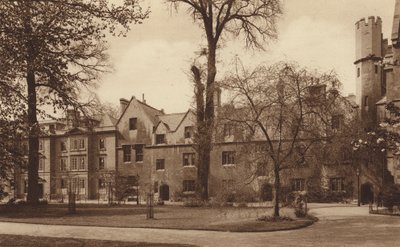 Oxford: Balliol College, zachodnia strona czworoboku ogrodowego (zdjęcie czarno-białe) autorstwa English Photographer