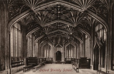 Oxford, Divinity School (zdjęcie czarno-białe) autorstwa English Photographer