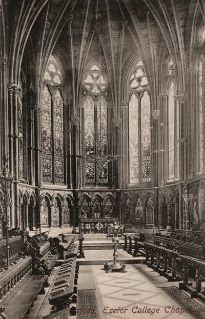 Oxford, Exeter College Chapel (zdjęcie czarno-białe) autorstwa English Photographer