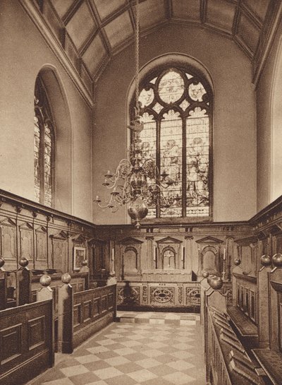 Oxford: Oriel College, kaplica (zdjęcie czarno-białe) autorstwa English Photographer