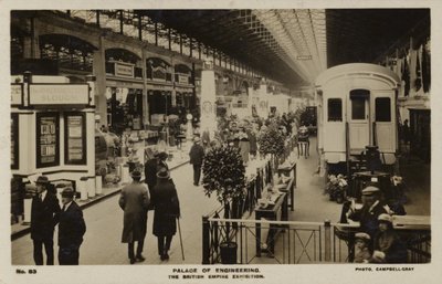 Pałac Inżynierii na Wystawie Imperium Brytyjskiego, która odbyła się w Wembley, Middlesex w 1924 i 1925 r. autorstwa English Photographer
