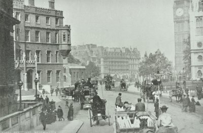 Parliament Square, Westminster LB: Szerokie Sanktuarium z widokiem na Plac Parlamentu, 1896 autorstwa English Photographer