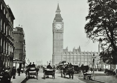 Parliament Square, Westminster LB: Parliament Square z widokiem na Bridge Street, 1895 autorstwa English Photographer