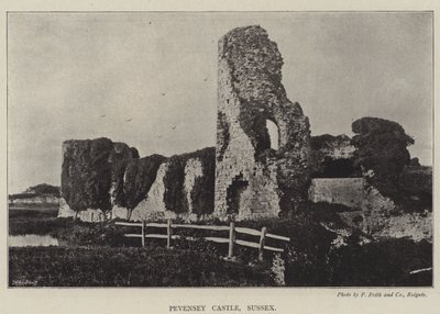 Zamek Pevensey, Sussex autorstwa English Photographer