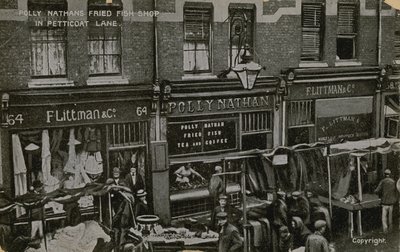 Polly Nathans Fried Fish Shop, Petticoat Lane, Londyn autorstwa English Photographer