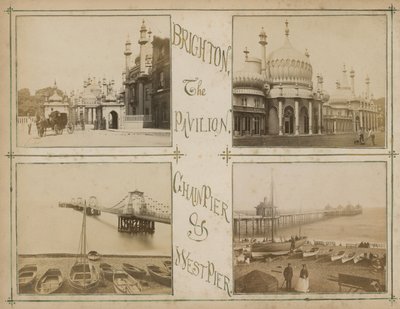Pocztówka z obrazami przedstawiającymi widoki Brighton autorstwa English Photographer