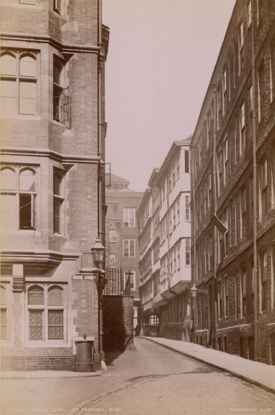 Pocztówka z północnym wejściem do Middle Temple Lane autorstwa English Photographer