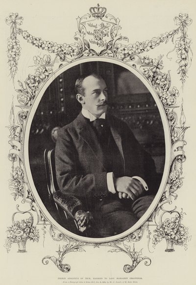Książę Adolphus of Teck, żonaty z Lady Margaret Grosvenor autorstwa English Photographer