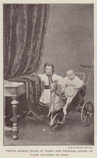 Prince George (Duke of York) i Princess Louise of Wales (Duchess of Fife) autorstwa English Photographer
