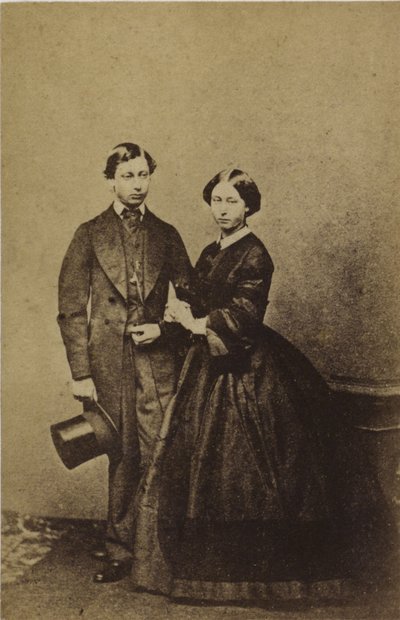 Książę Walii i Księżniczka Alice (zdjęcie w sepii) autorstwa English Photographer
