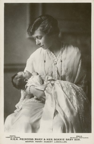 Księżniczka Maria, wicehrabina Lascelles, z najstarszym synem, Jerzym autorstwa English Photographer