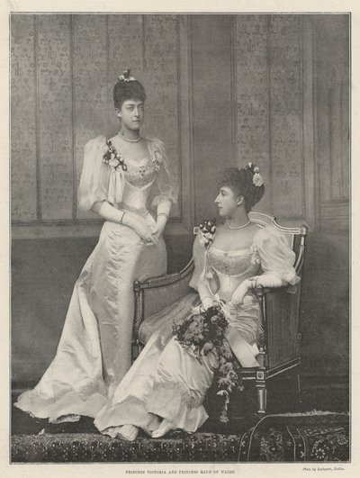 Księżniczka Wiktoria i Księżniczka Maud z Walii autorstwa English Photographer