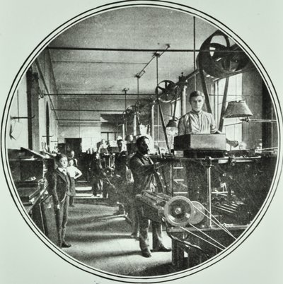 Dział poligraficzny, Bank of England, Threadneedle Street, City of London, 1890 autorstwa English Photographer