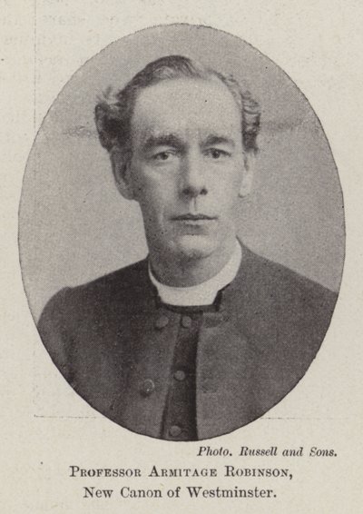 Profesor Armitage Robinson, nowy kanonik Westminster autorstwa English Photographer