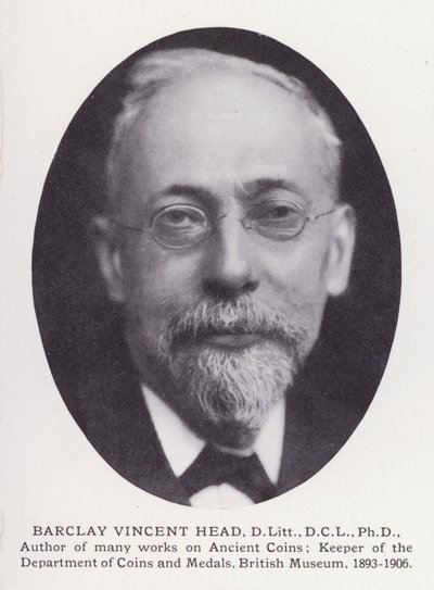 Prominent Men of London: Barclay Vincent Head (zdjęcie czarno-białe) autorstwa English Photographer
