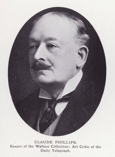 Prominent Men of London: Claude Phillips (czarno-białe zdjęcie) autorstwa English Photographer